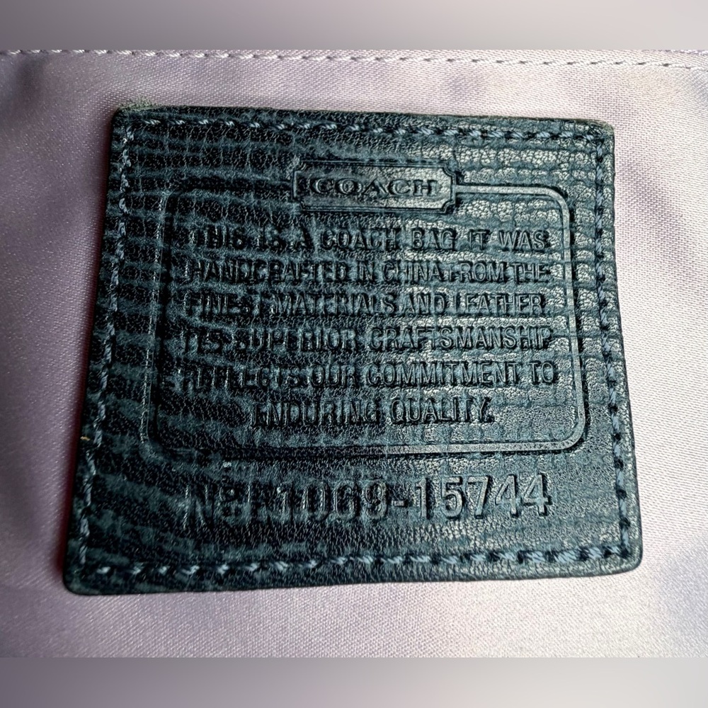 Coach Mia Textured Navy Leather Harper Satchel No. E1069-15744 - Picture 13 of 13